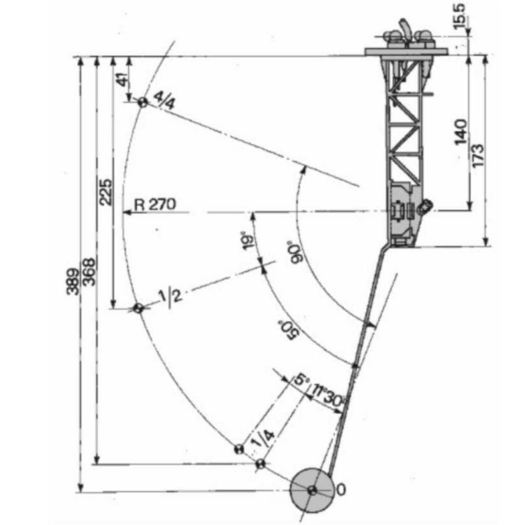 Galleggiante sensore di livello carburante 12-24V ad asta, profondità di installazione 330,5 mm. Per trattori FIAT 466 566 666 766 60.66 65.66 70.66 80.66