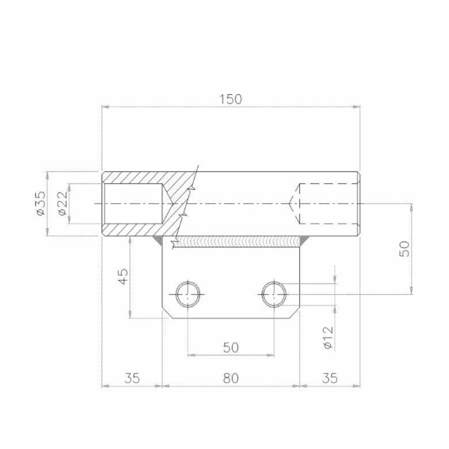 Supporto catene adattabile Fiat 4951032 non filettato per trattori Fiat 355C, 455C, 555C, 605C, 655C, 1065, 1097 e 1098. Ricambio agricolo resistente.