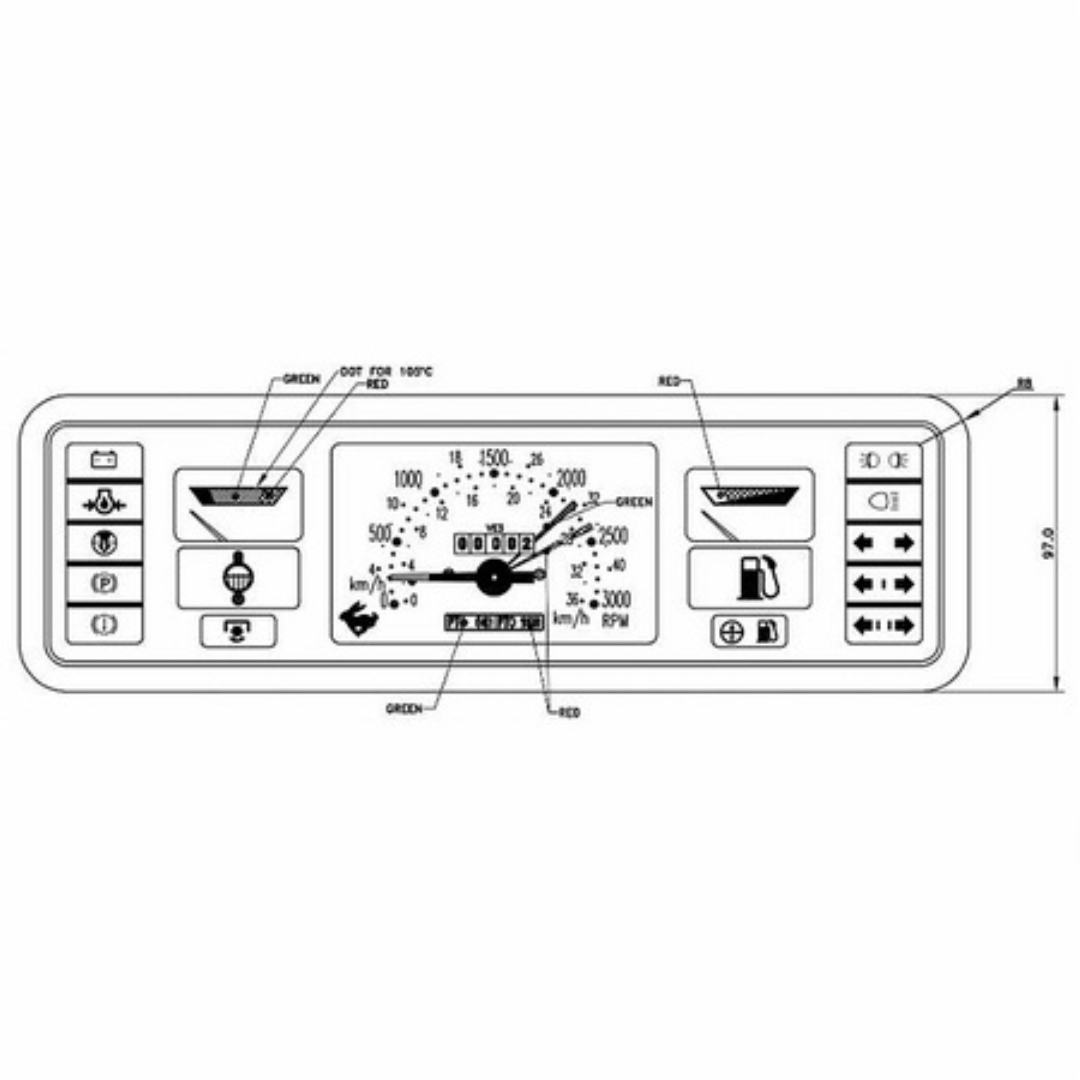 Quadro strumenti completo adattabile Fiat serie 90-66-56-65