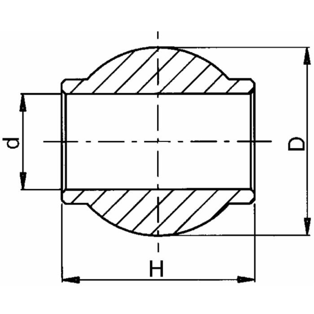 Rotula per ganci superiori Ø 60X51MM  con foro Ø 25,4MM - MIN. 2 PEZZI