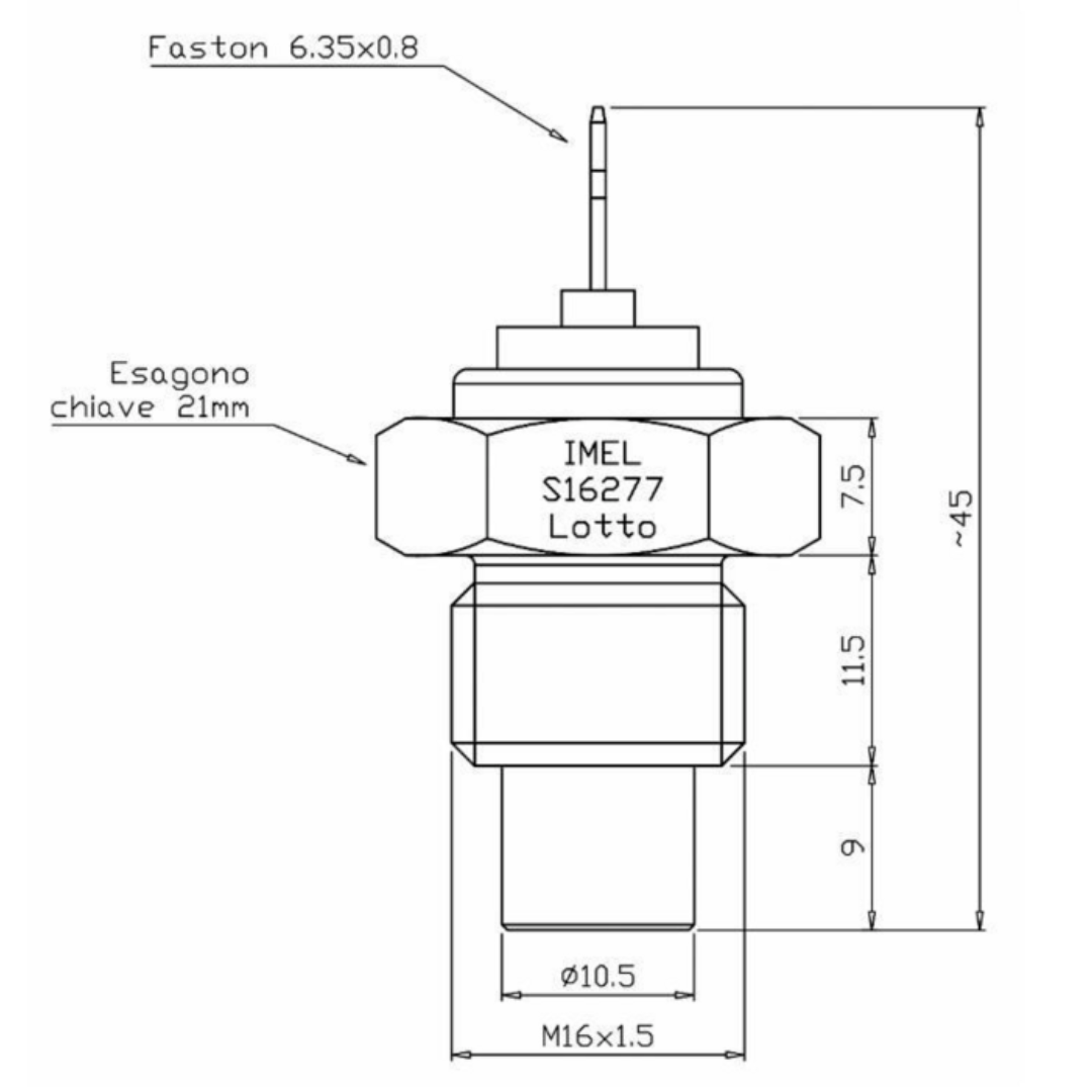 Sensore bulbo temperatura acqua Fiat e New Holland