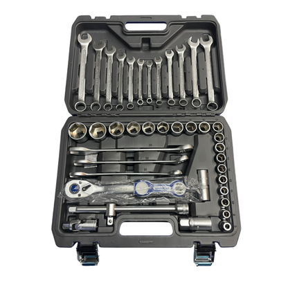 Set chiavi assortite GOOD KING 41 pezzi con bussola, cricchetto e chiavi combinate in acciaio cromo vanadio. Valigetta antiurto, qualità professionale.