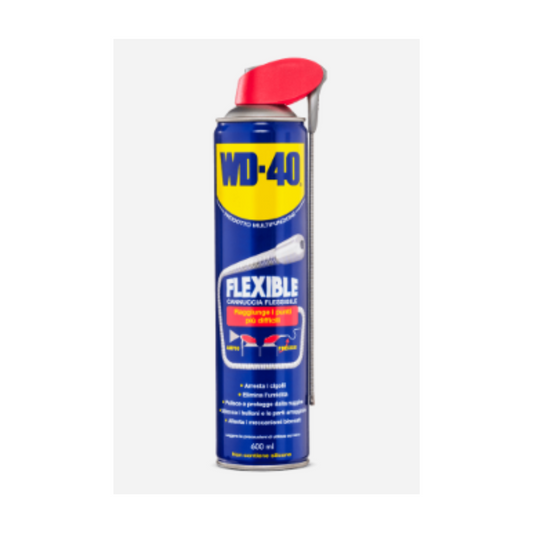 WD-40 Multifunzione disponibile in Flexible 600ml e Spray 500ml. Lubrifica, protegge e sblocca con valvola a 360°. Scegli la tua variante e acquista ora!