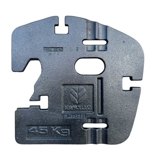 Zavorra anteriore modulare CNH da 45 kg per trattori Fiat, Ford e New Holland. Compatibile con gamme T6, T7, T6000, TM, TN, TS, TVT e altri modelli. 82011620