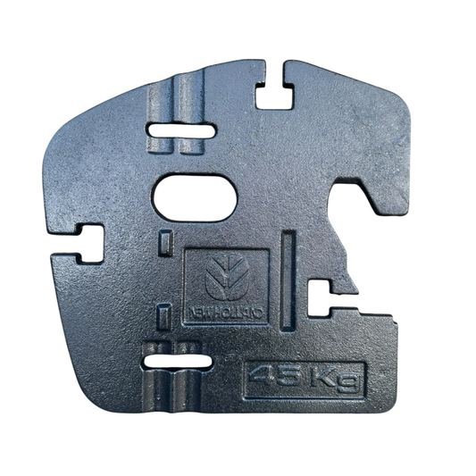 Zavorra anteriore modulare CNH da 45 kg per trattori Fiat, Ford e New Holland. Compatibile con gamme T6, T7, T6000, TM, TN, TS, TVT e altri modelli. 82011620
