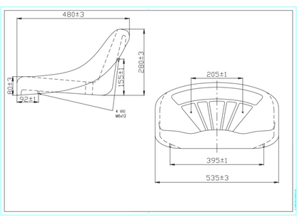 Imbottitura per sedili trattori Fiat serie Diamante e Nastro Oro 640-540-415-420