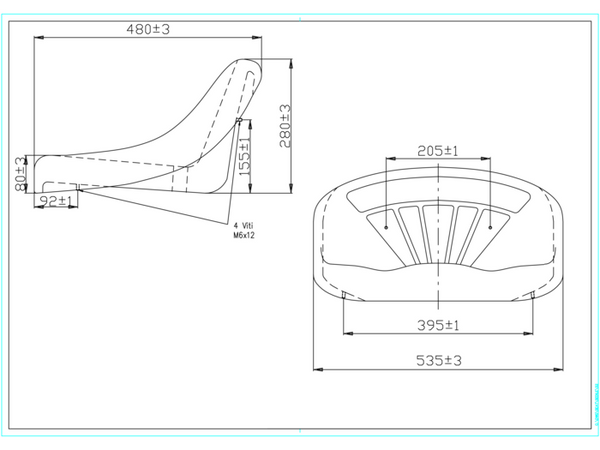 Imbottitura per sedili trattori Fiat serie Diamante e Nastro Oro 640-540-415-420