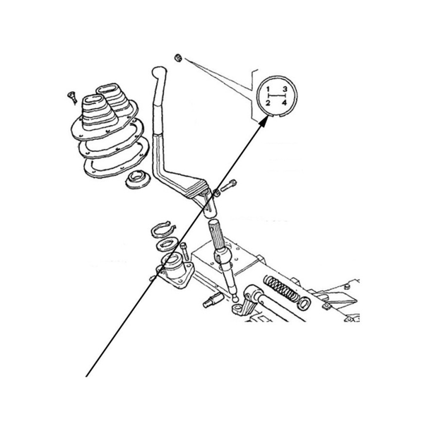 Stemma calotta 4 marce leva cambio CNH originale per trattori Fiat e New Holland. Compatibile con serie 35, 88, 90, 93, 94, L e TL 70/90 80/90 82-94 88-94 72-93